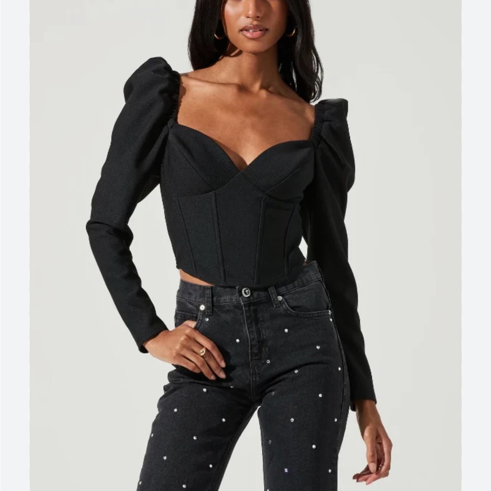 ASTR Elegant Black Women's Top